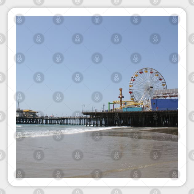 Santa Monica Pier Sticker by Christine aka stine1